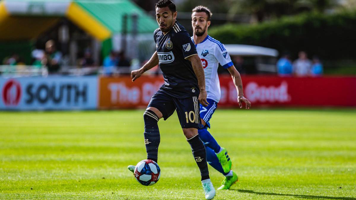 Fabián en su primer duelo con Philadelphia