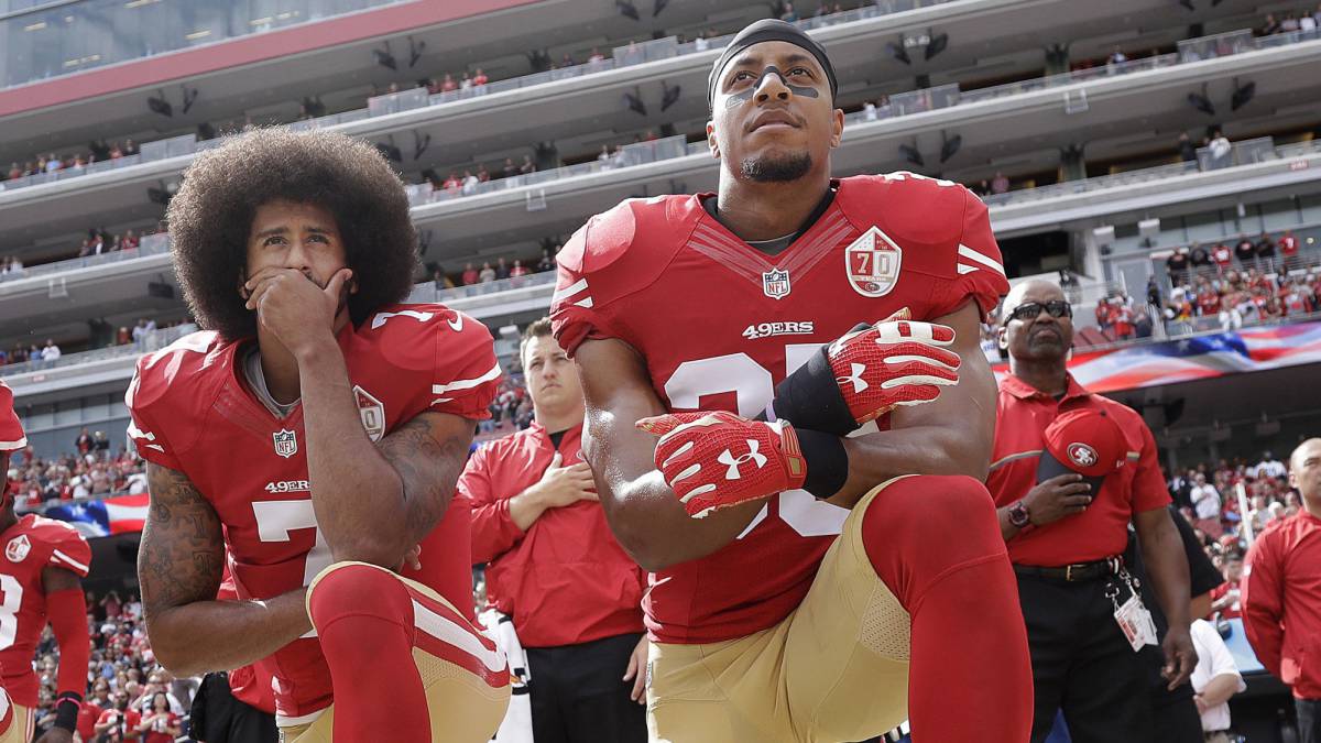 Colin Kaepernick y Eric Reid en San Francisco