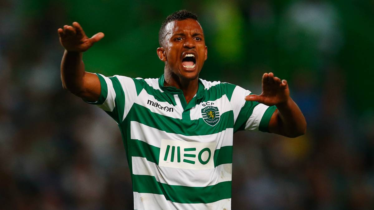 Nani while playing with Sporting Lisbon of the Portuguese League