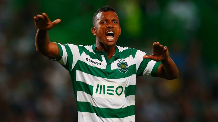 Nani while playing with Sporting Lisbon of the Portuguese League