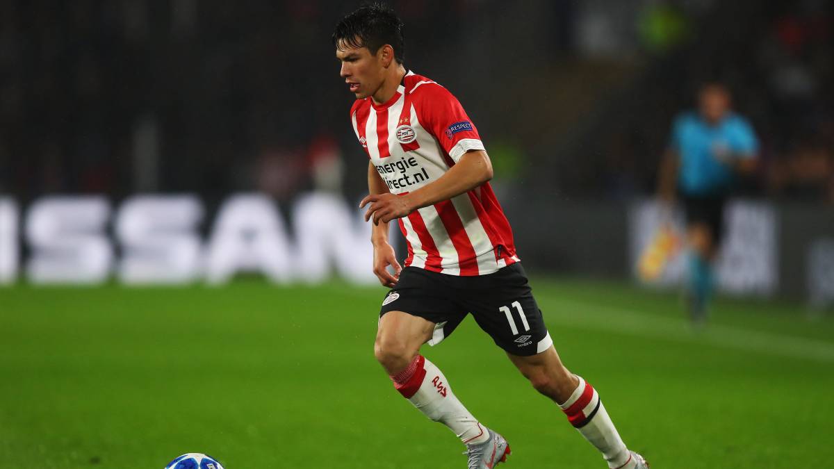 Hirving Chucky Lozano during a game of the group stage of the Champions League