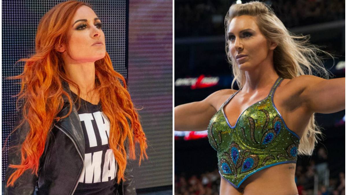 Becky Lynch and Charlotte Flair collage