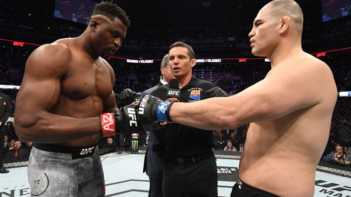 Ngannou y Velásquez previo al combate