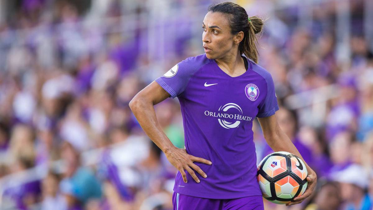 Marta jugando con Orlando Pride