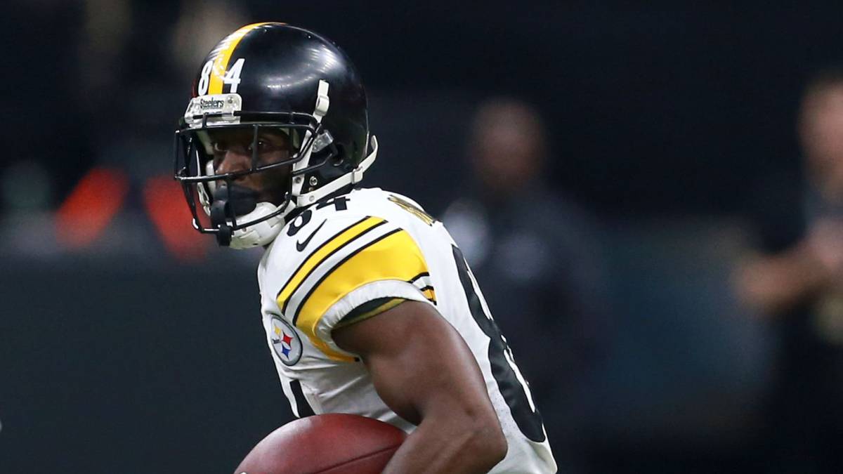 Antonio Brown en partido de Steelers