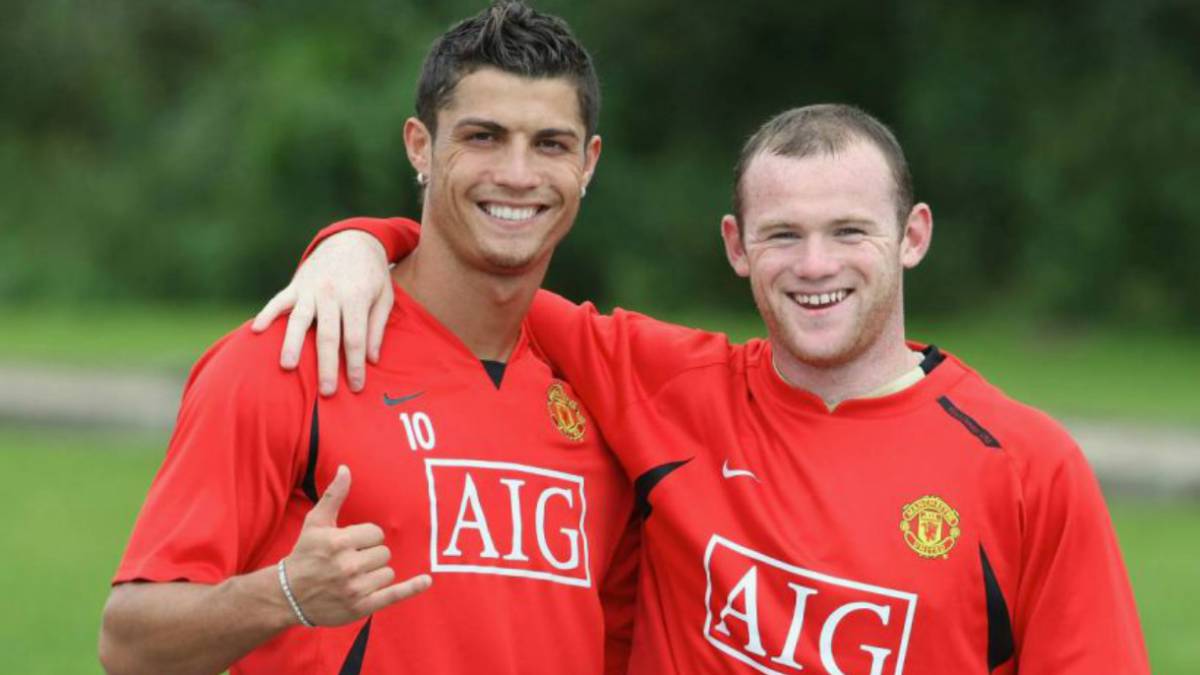 Wayne Rooney and Cristiano Ronaldo while both played together in Manchester United