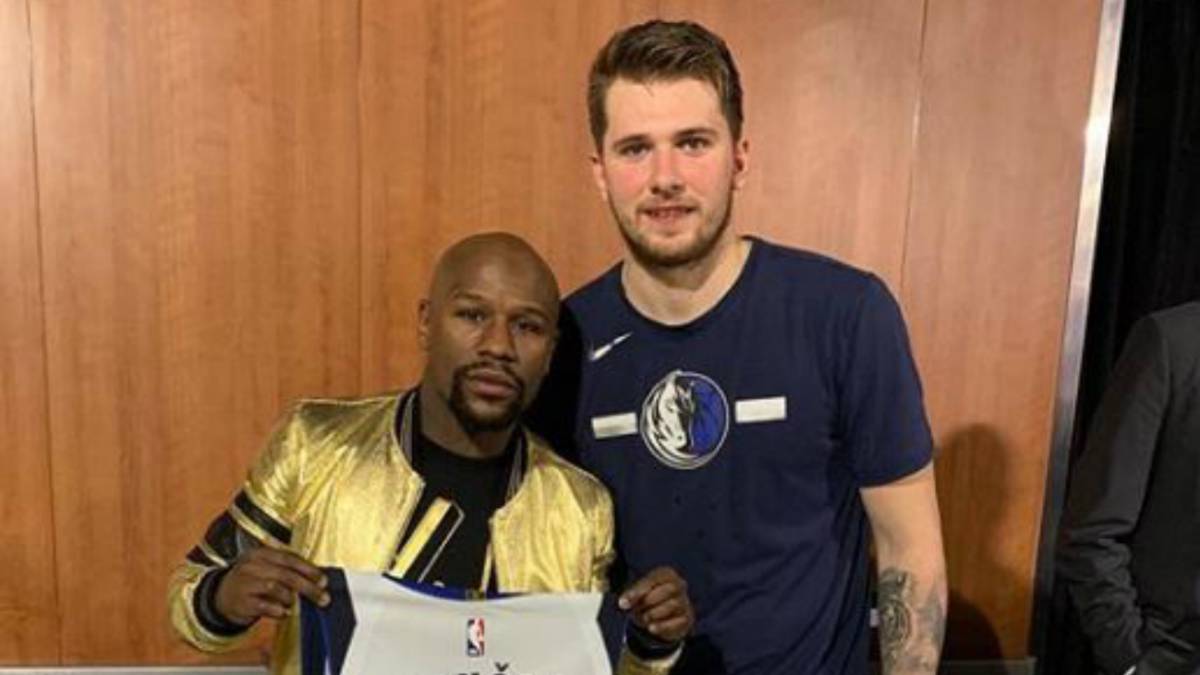 Floyd Mayweather y Luka Doncic juntos