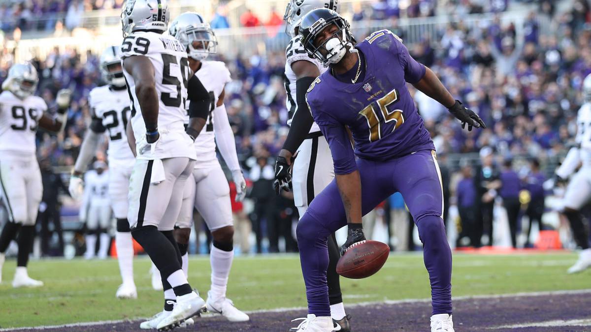 Michael Crabtree con los Ravens