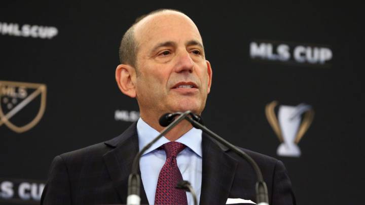 Don Garber MLS Comissioner while in a press conference of the MLS Cup