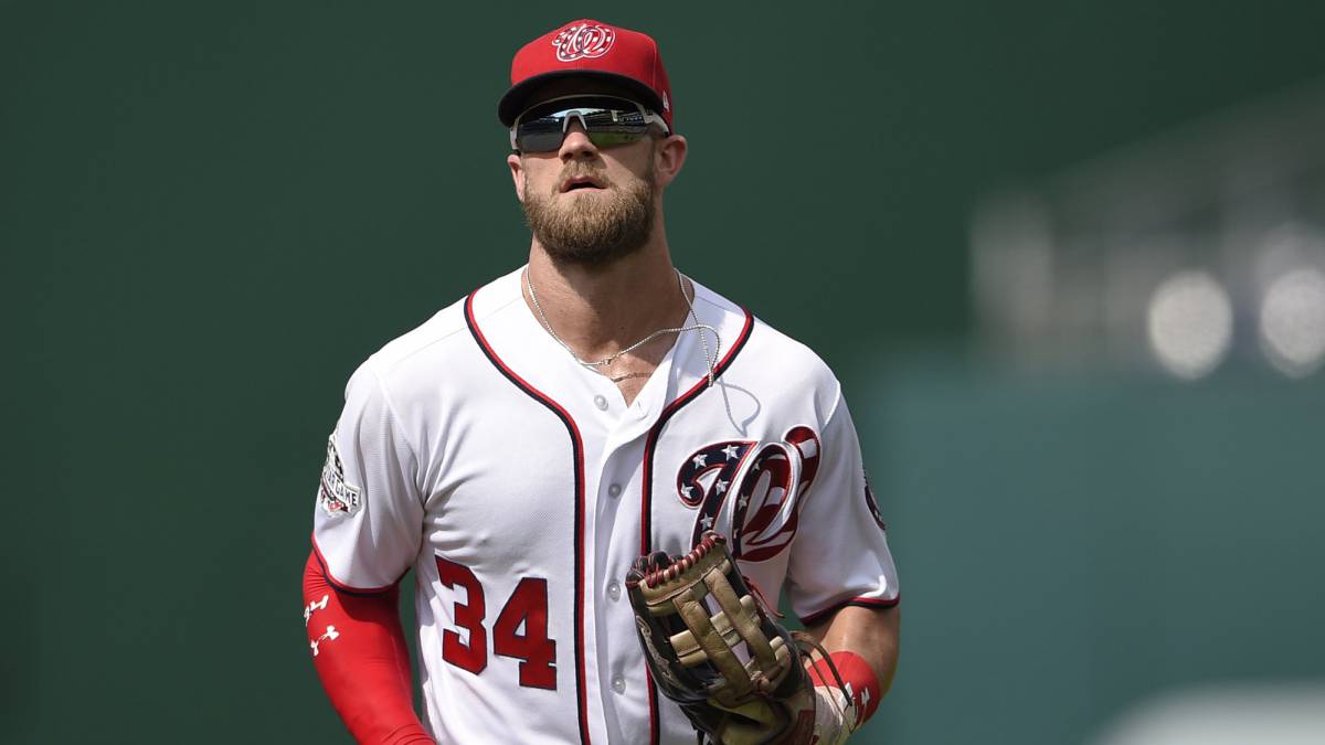 Bryce Harper en partido de los Nationals