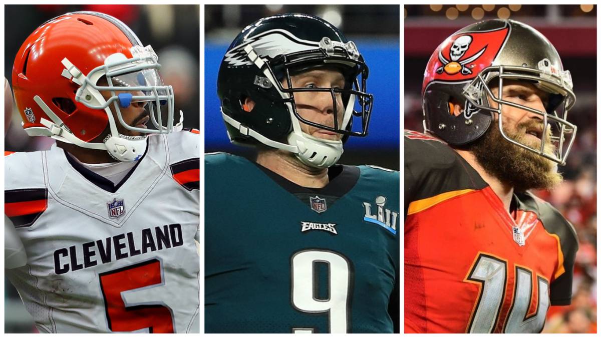 Tyrod Taylor, Ryan Fitzpatrick y Nick Foles