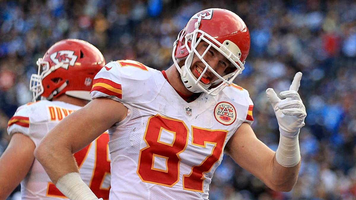 Travis Kelce en partido de los Chiefs