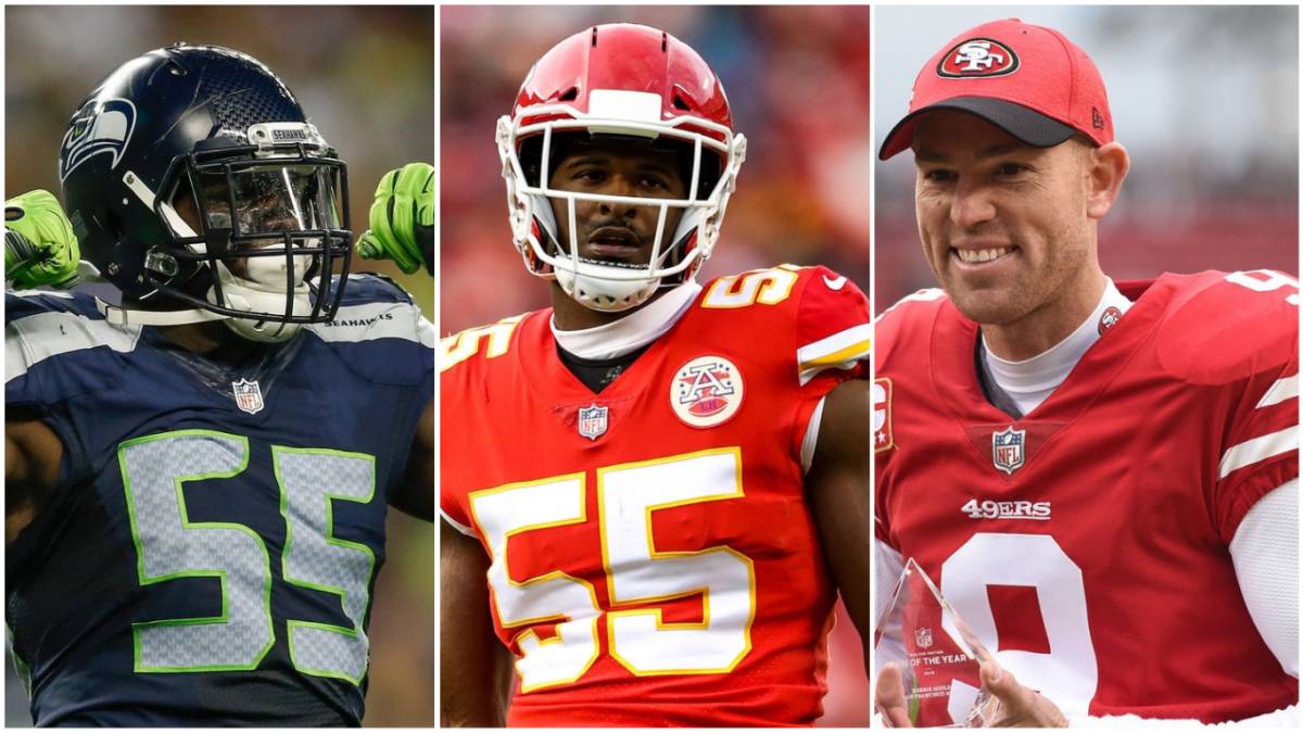 Frank Clark, Dee Ford y Robbie Gould