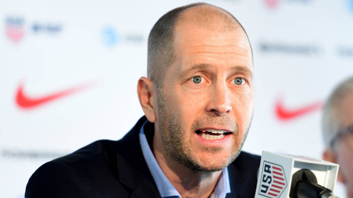 Gregg Berhalter during a USMNT press conference
