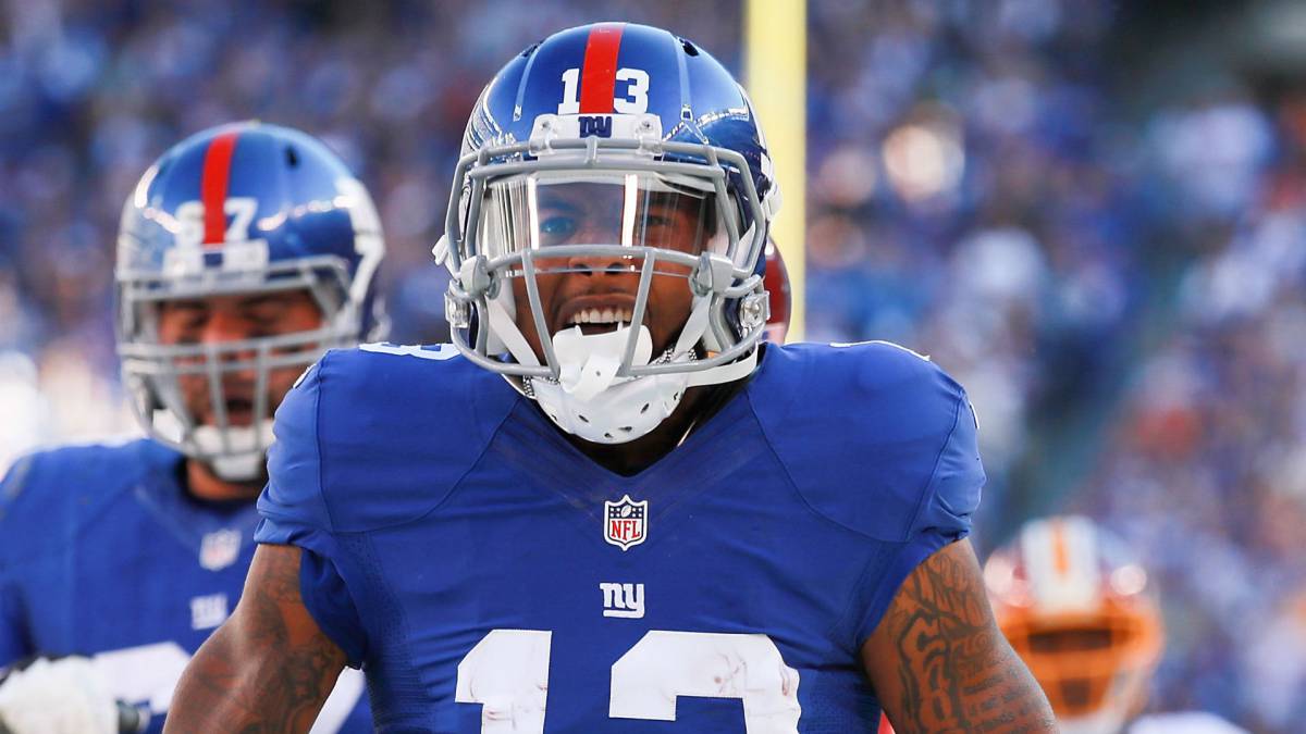 Odell Beckham en partido de Giants