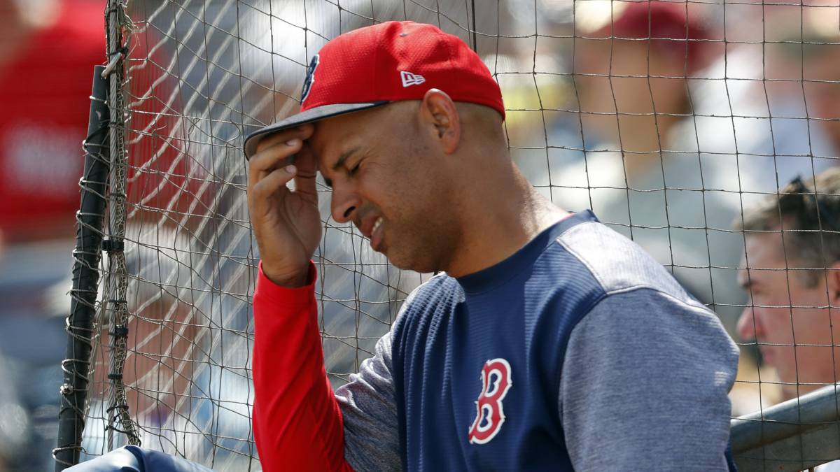 Alex Cora con los Red Sox