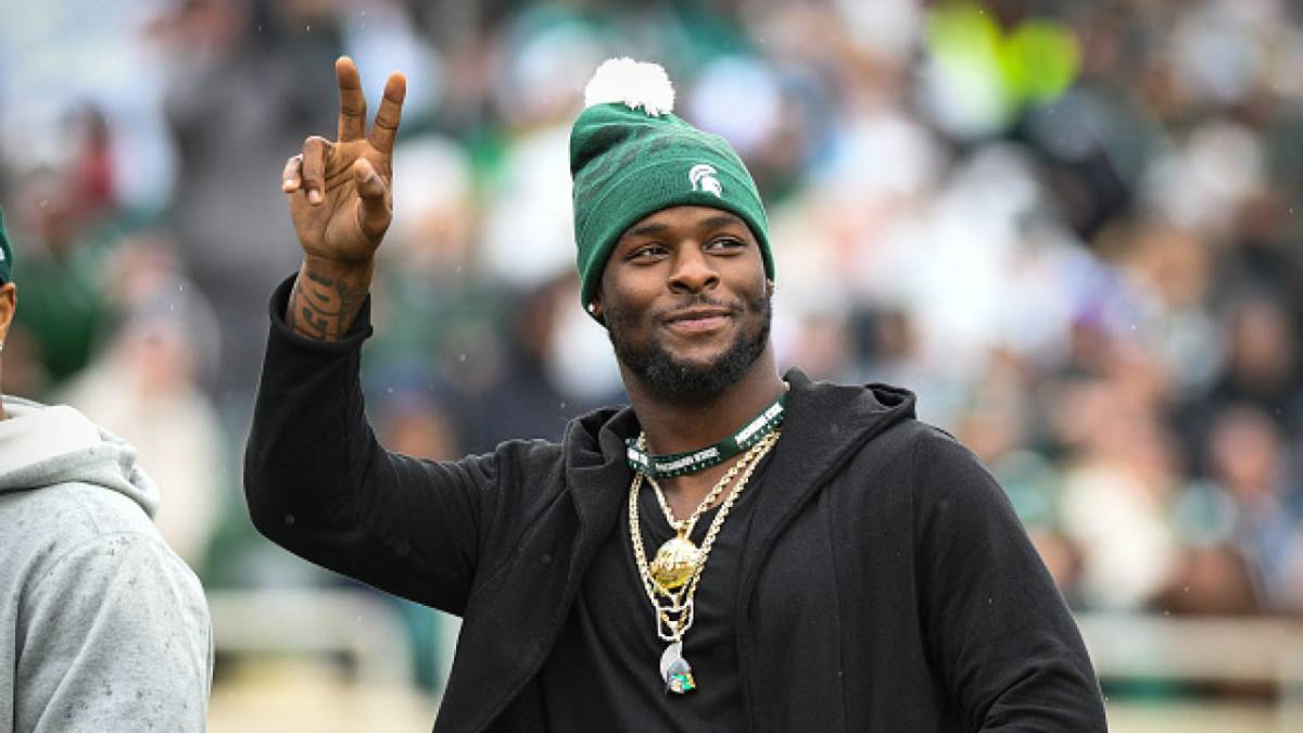Le'Veon Bell en partido de Michigan State