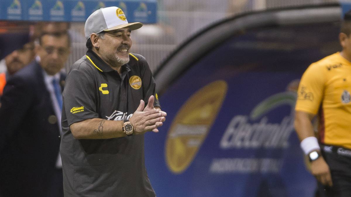 Diego Maradona as coach of Dorados of Ascenso MX