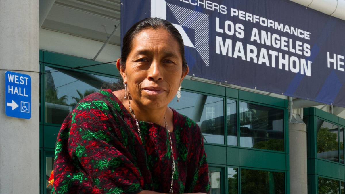 Primera guatemalteca maya en correr Maratón de Los Ángeles