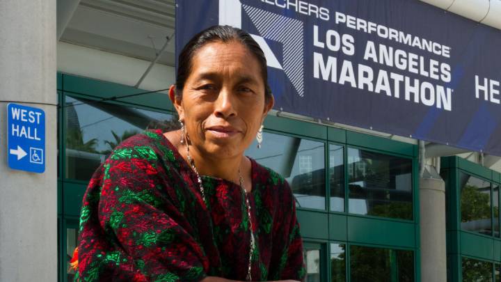Primera guatemalteca maya en correr Maratón de Los Ángeles