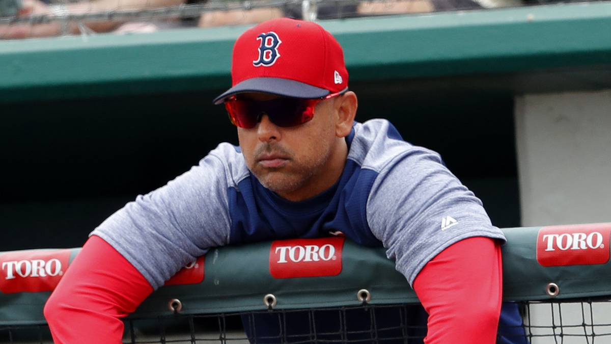 Alex Cora con los Red Sox