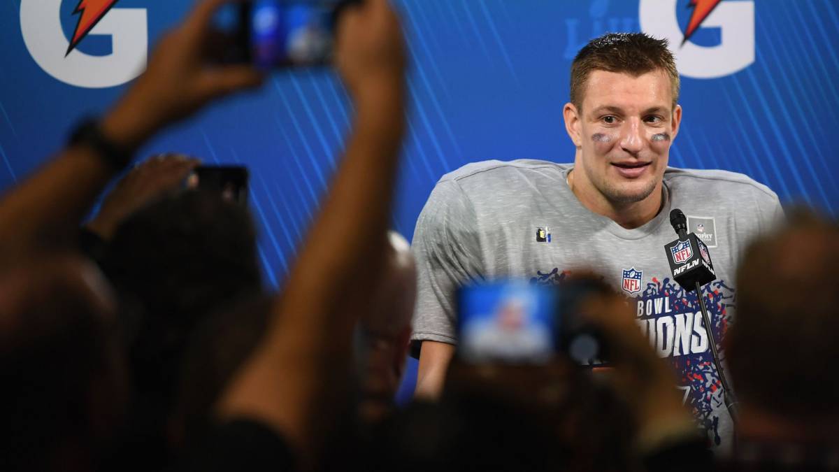Rob Gronkowski después de ganar el Super Bowl LIII
