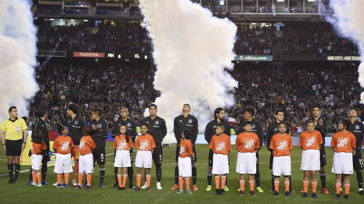 The Mexican National Team before the match against Chile