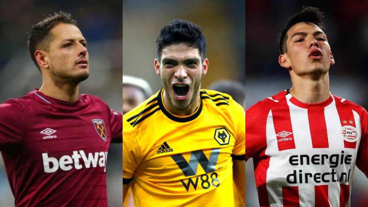 Collage of Chicharito Hernández, Raúl Jiménez and Hirving 'Chucky' Lozano