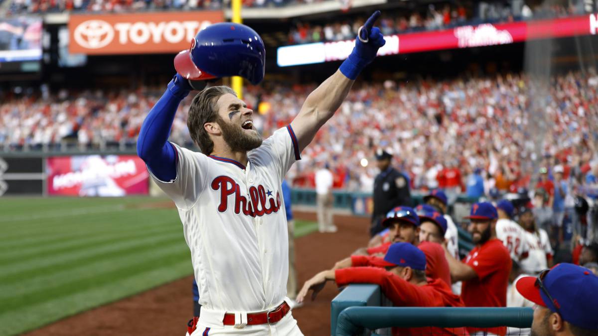 Bryce Harper en partido de Phillies