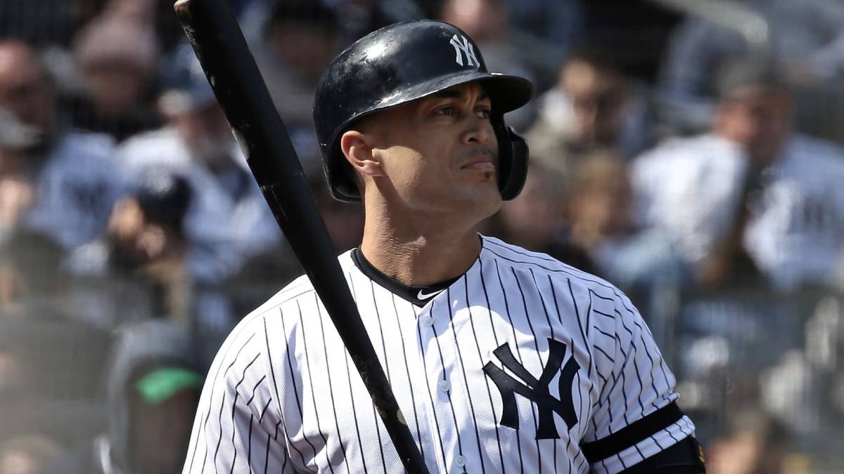 Giancarlo Stanton en partido de los Yankees