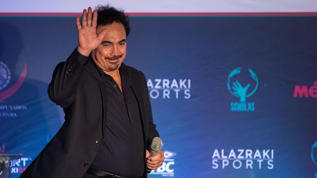 Hugo Sánchez during the Beyond Sports event in Mexico