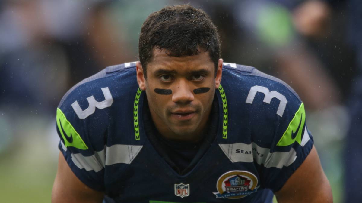 Russell Wilson en partido de Seattle