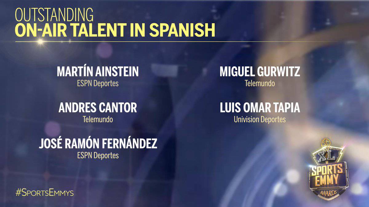 Listos los nominados a mejor analista al aire en español
