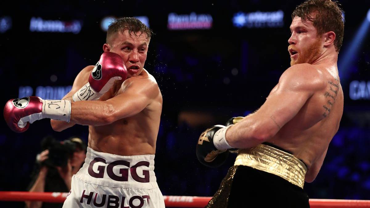 Golovkin en pelea ante Saúl Álvarez