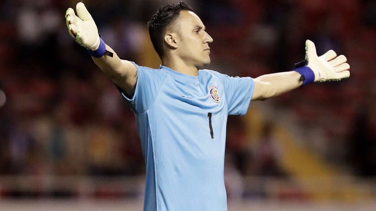 Keylor Navas en un partido con Costa Rica