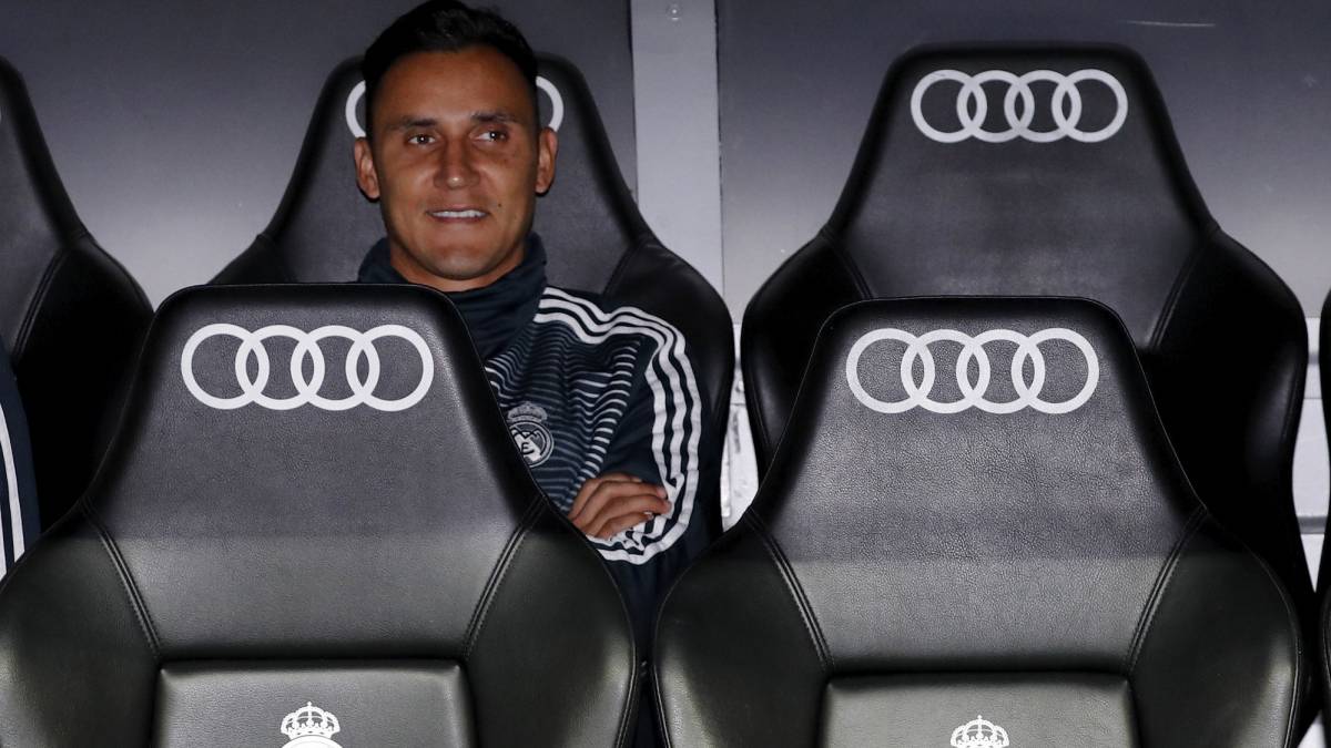 Keylor Navas en el banco con Real Madrid