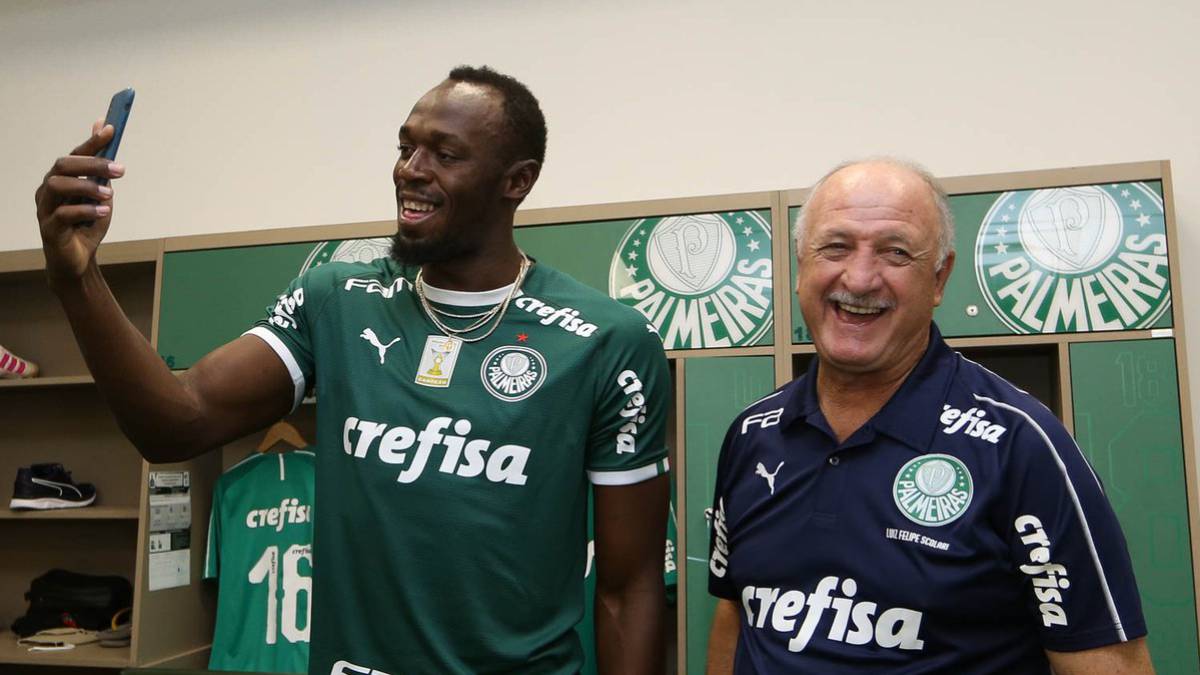 Usain Bolt entrena con el Palmeiras de Brasil