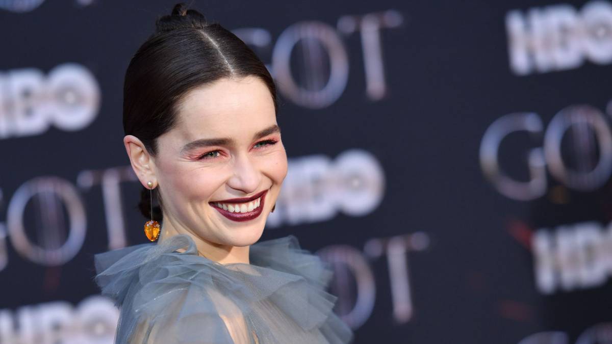 La actriz Emilia Clarke en el estreno de la última temporada de Game of Thrones en Radio City Music Hall