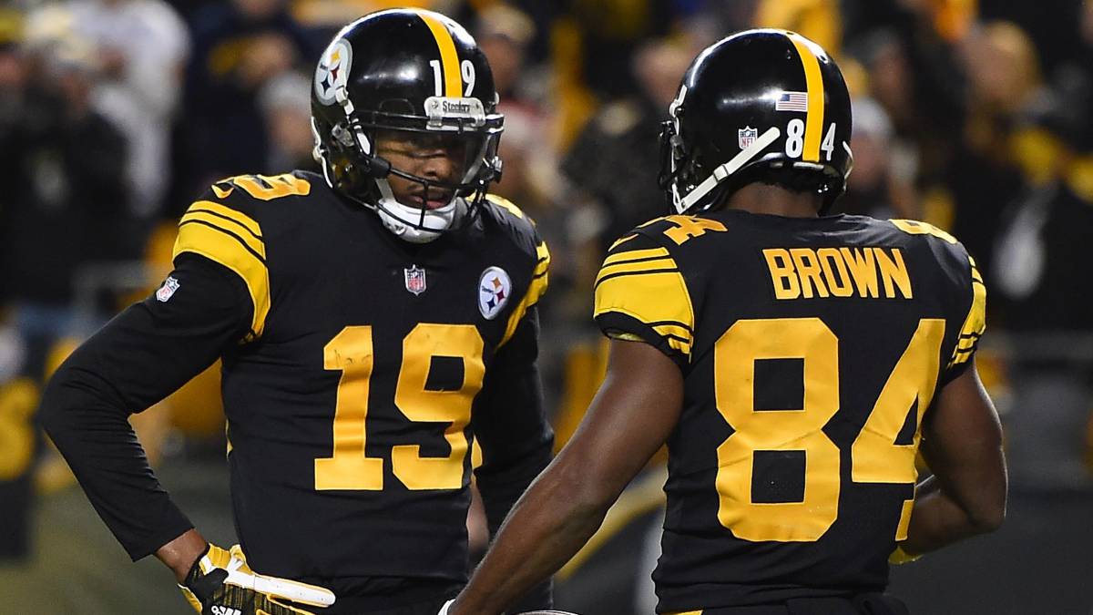 JuJu Smith-Schuster y Antonio Brown