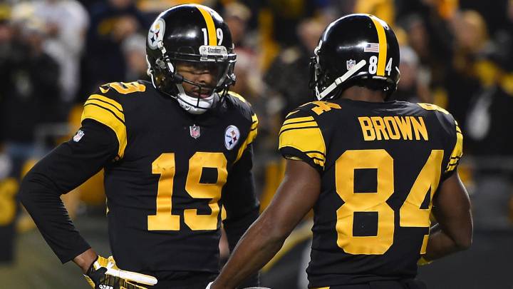 JuJu Smith-Schuster y Antonio Brown