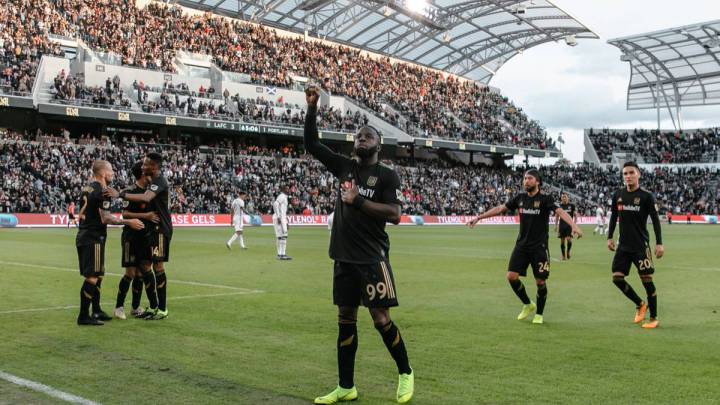 Los Angeles FC celebrating a home win in the 2019 MLS season
