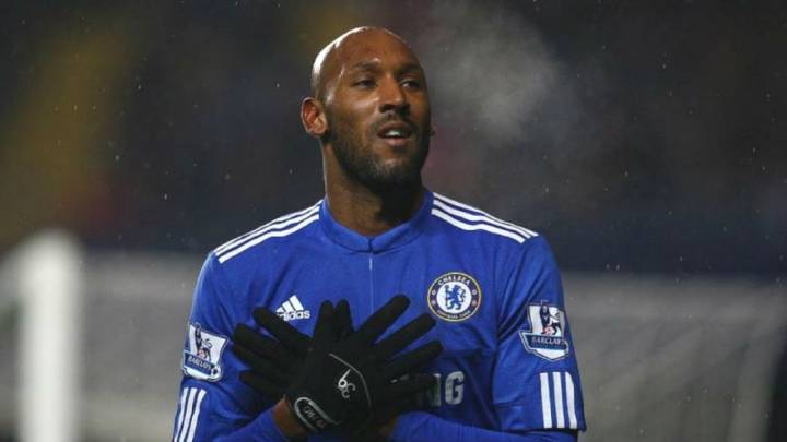 Nicolás Anelka celebrando un gol con el Chelsea
