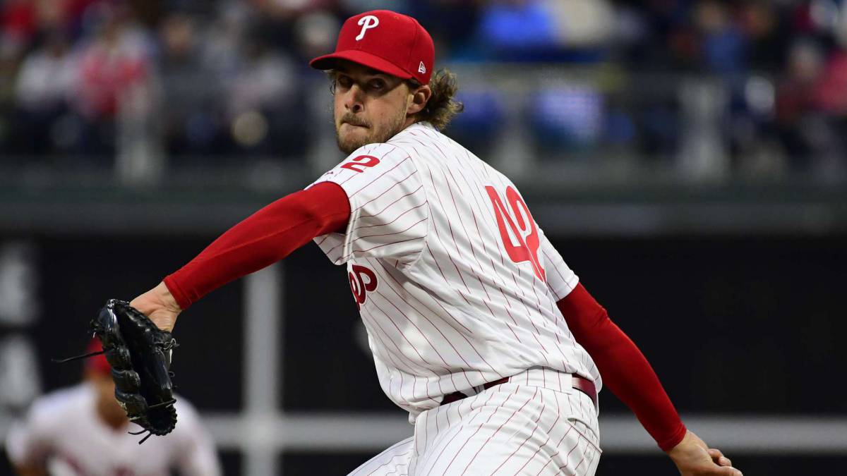 Aaron Nola en partido de los Phillies