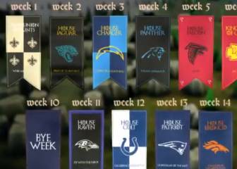 Equipos NFL publican calendario al estilo GOT