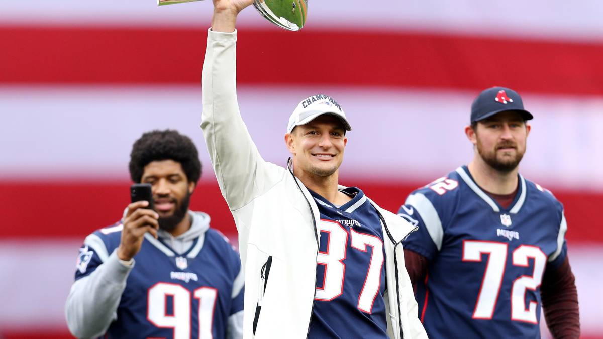 Rob Gronkowski en Fenway Park