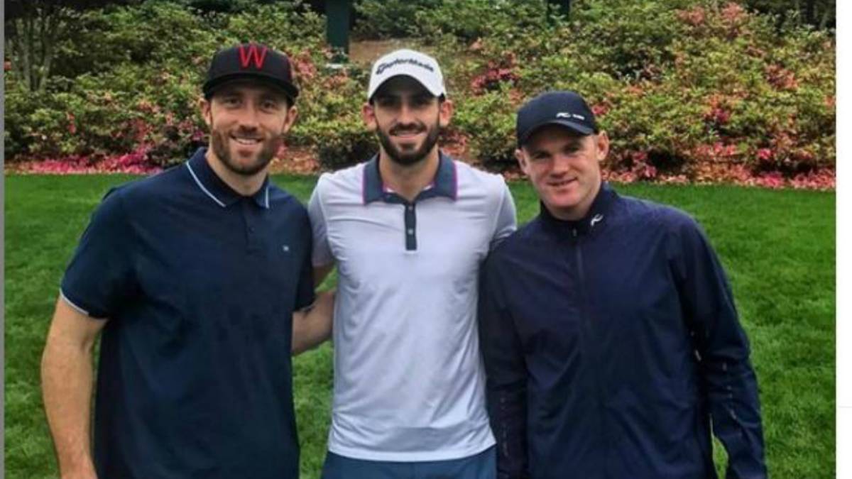 La aventura de Wayne Rooney para ver a Tiger Woods