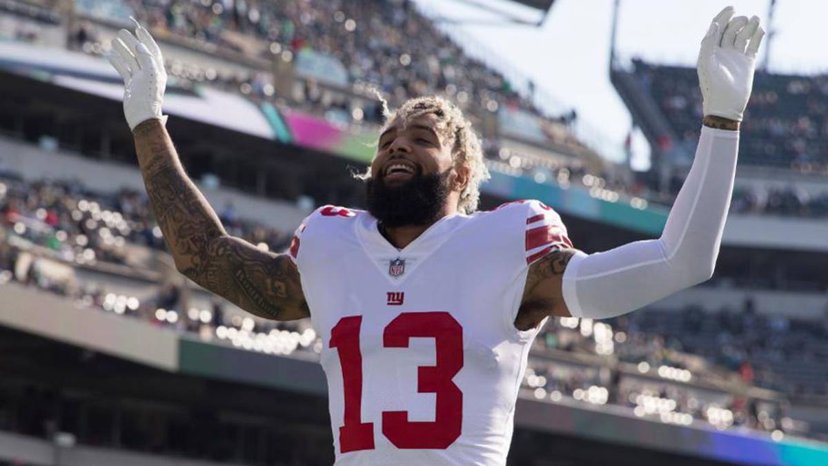 Odell Beckham en partido de Giants