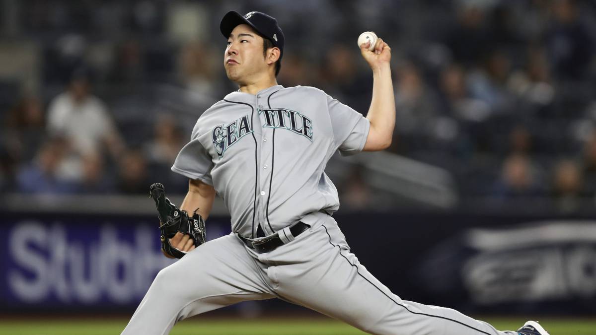 Yusei Kikuchi en partido contra Yankees