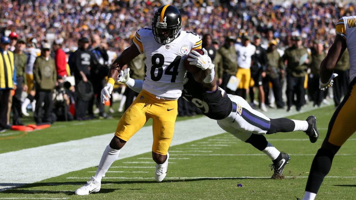 Antonio Brown en partido de Steelers
