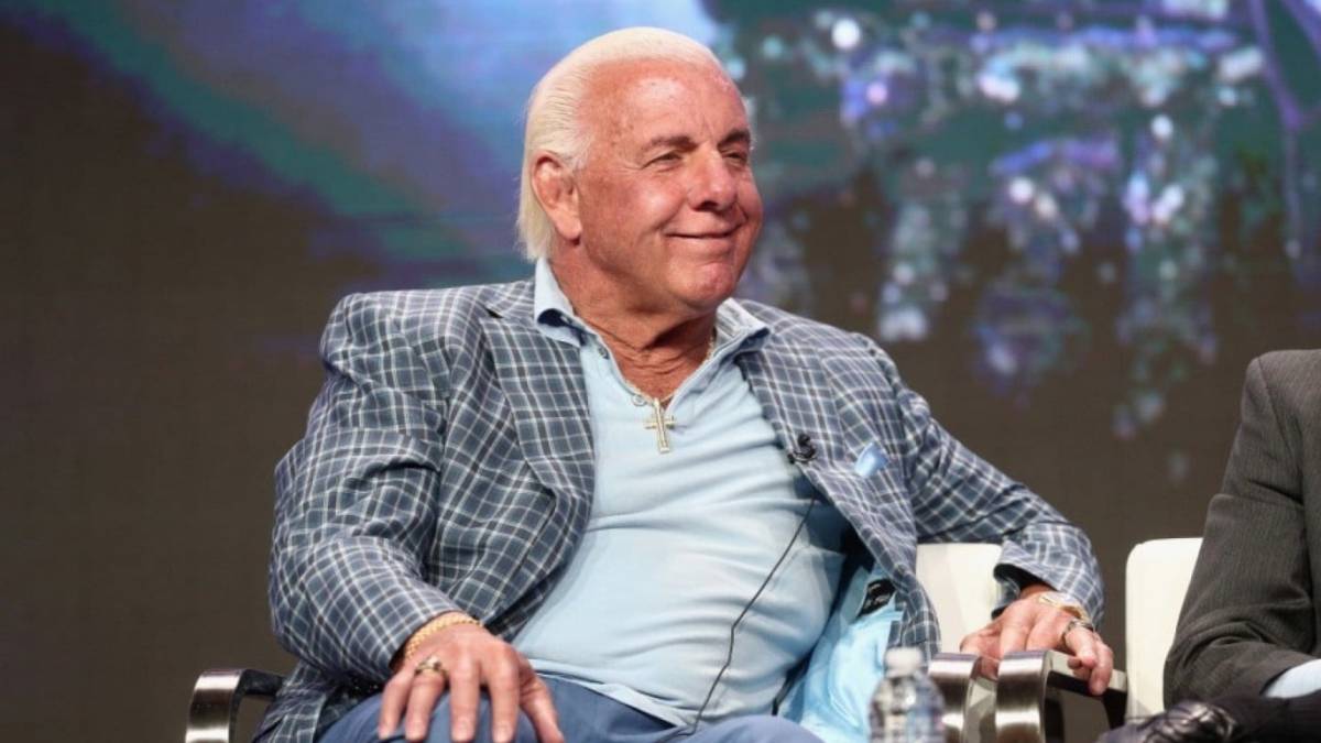 Ric Flair en conferencia de prensa